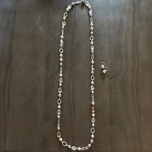 Premier Designs Newport Beaded Necklace and Matching Earrings